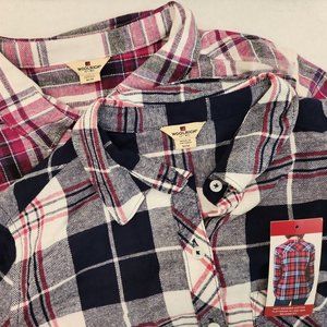 Two Woolrich Flannel Plaid Shirts   M    New